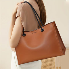 Large Leather Work Tote Bag for Women