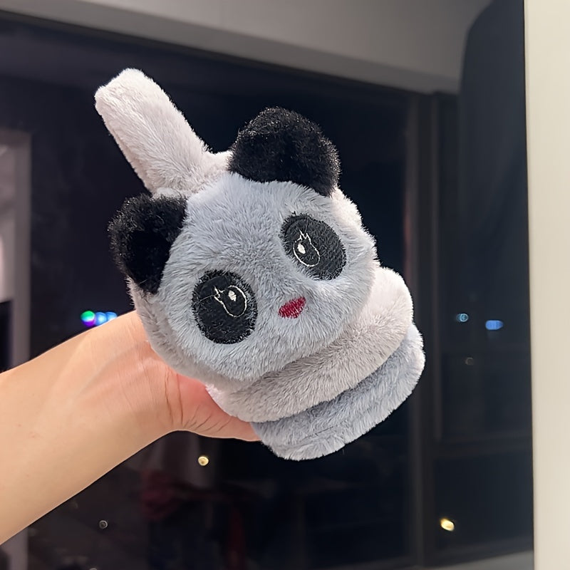 Plush Bear Earmuffs Winter Warm Ear Covers Elastic Comfortable