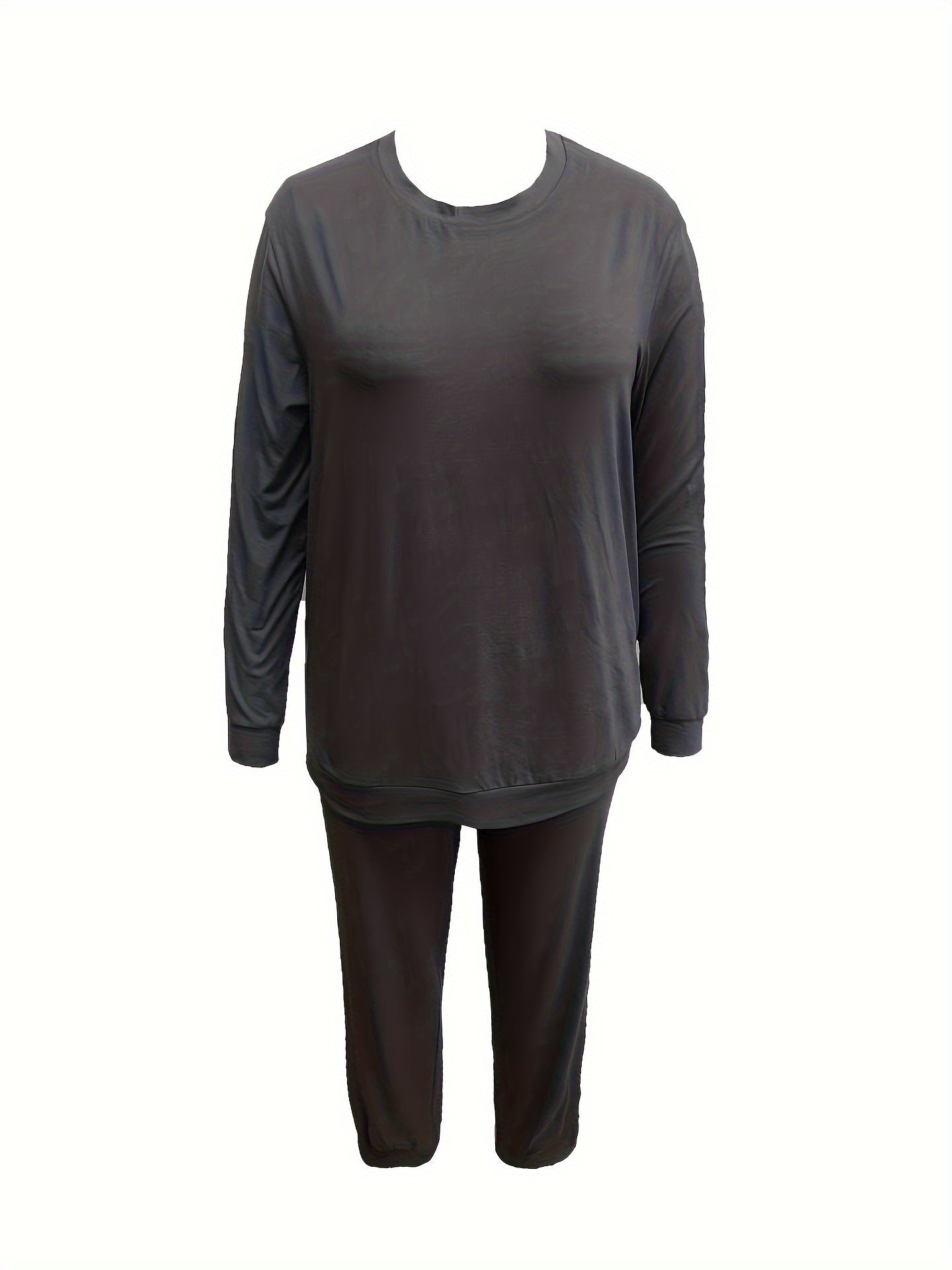 Women's Plus Side Striped Print Top & Pants Casual 2 Piece Set