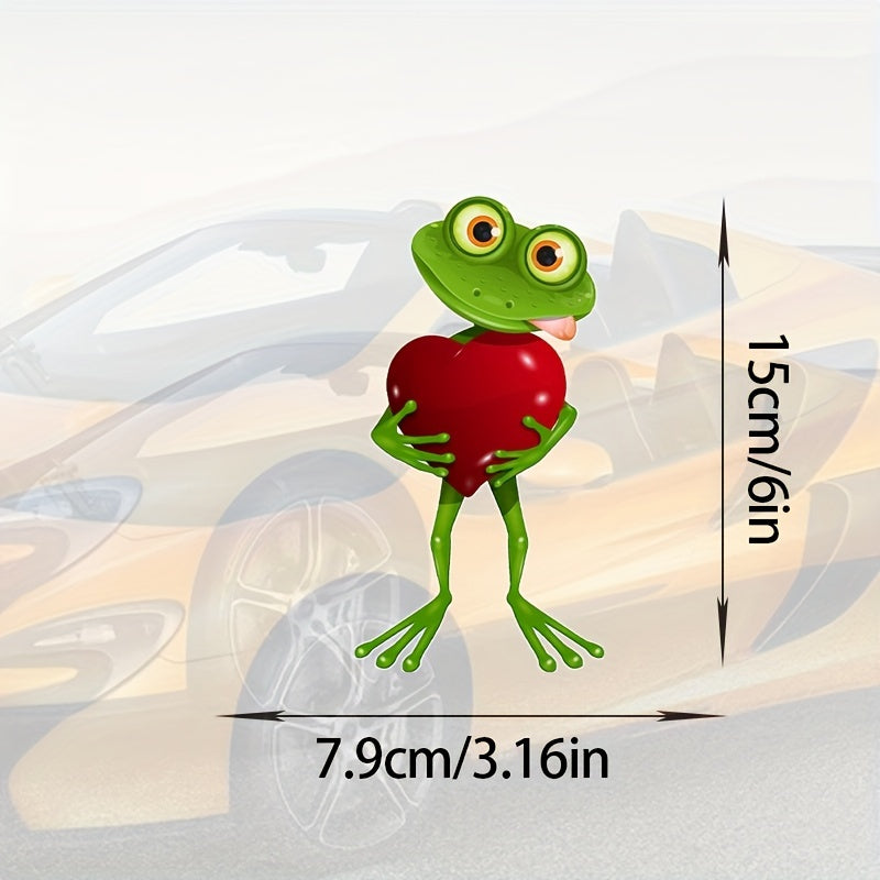 Funny Frog Heart Car Sticker Decal for Window Cup Laptop