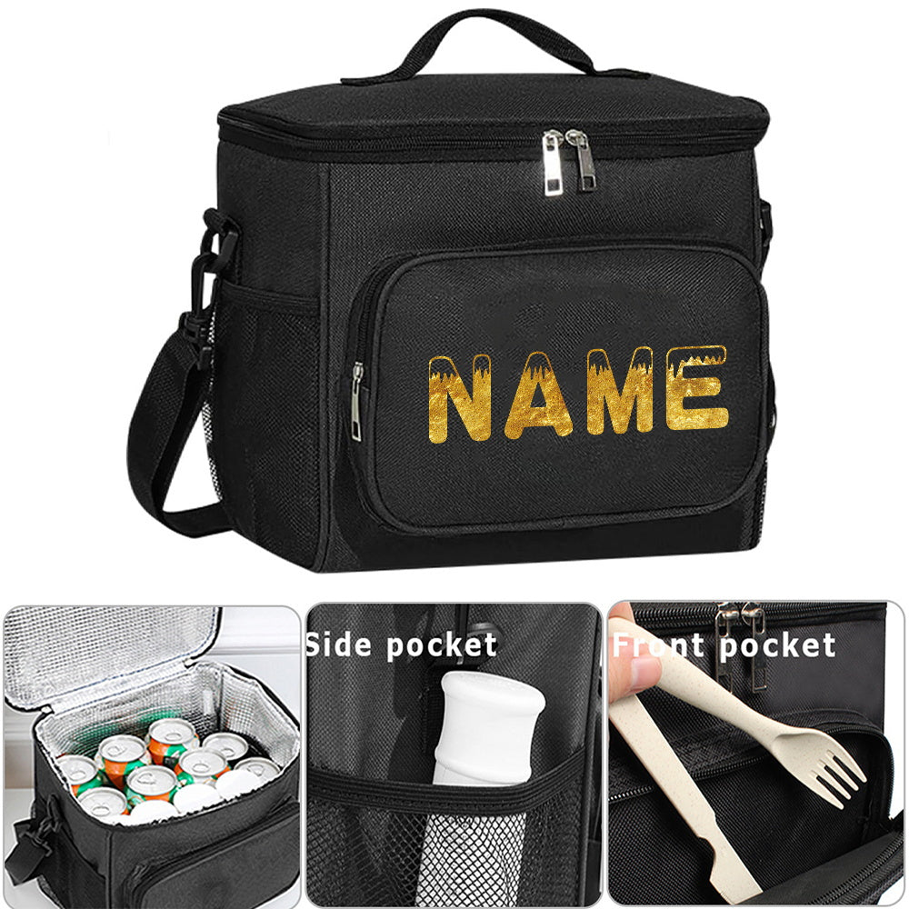 Customizable Thermal Cooler Tote Bag Canvas Insulated Lunch Bag