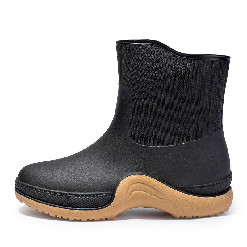 Women's Waterproof Rainboots Solid Mid Calf Boots