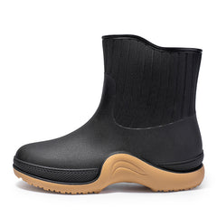 Women's Waterproof Rainboots Solid Mid Calf Boots