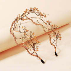 Beaded Crystal Mesh Boho Headband Hair Accessory