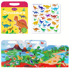 Kids' Reusable Sticker Book, Washable - Fun Learning Activity