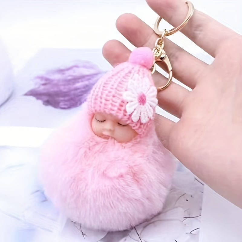 Plush Doll Keychain Hairball Car Pendant Gift Women's Bag Key Chain