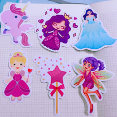 50 Princess Themed Stickers - Perfect for Decorating Desk, Wall, Notebook