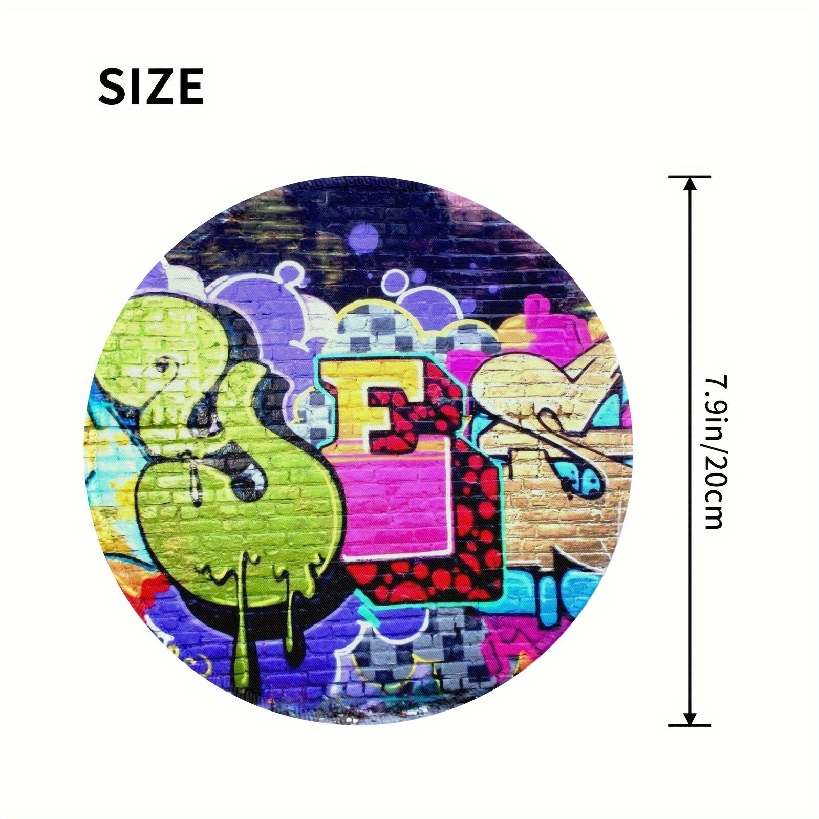 Circular Stitched Edge Office Mouse Pad for Work and Gaming