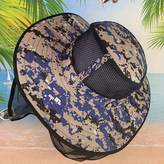 Big Brim Half Net Sun Hat UV Protection Breathable Quick Drying Hat
