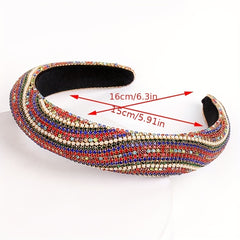 Rhinestone Headband Wide Thickened Hair Band Hair Accessories
