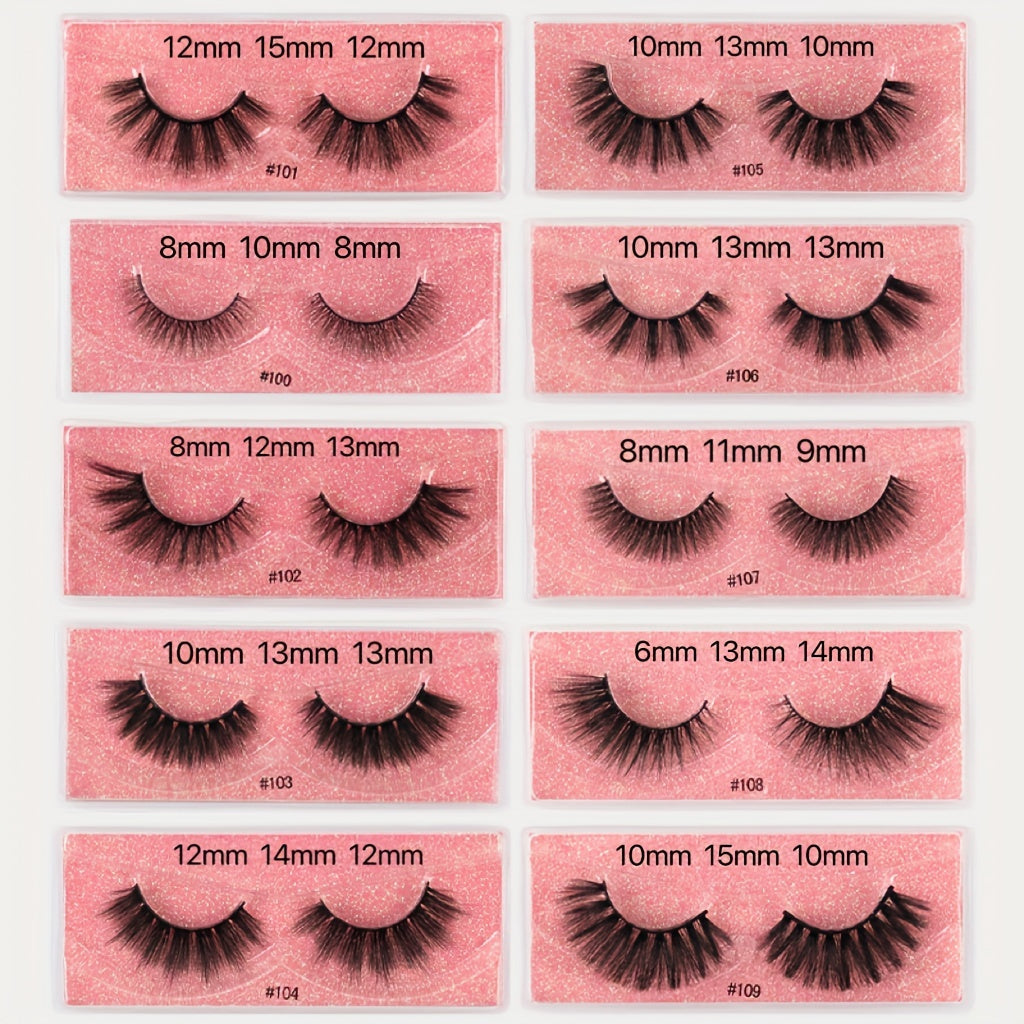 Natural Effect Faux Mink Hair False Eyelashes