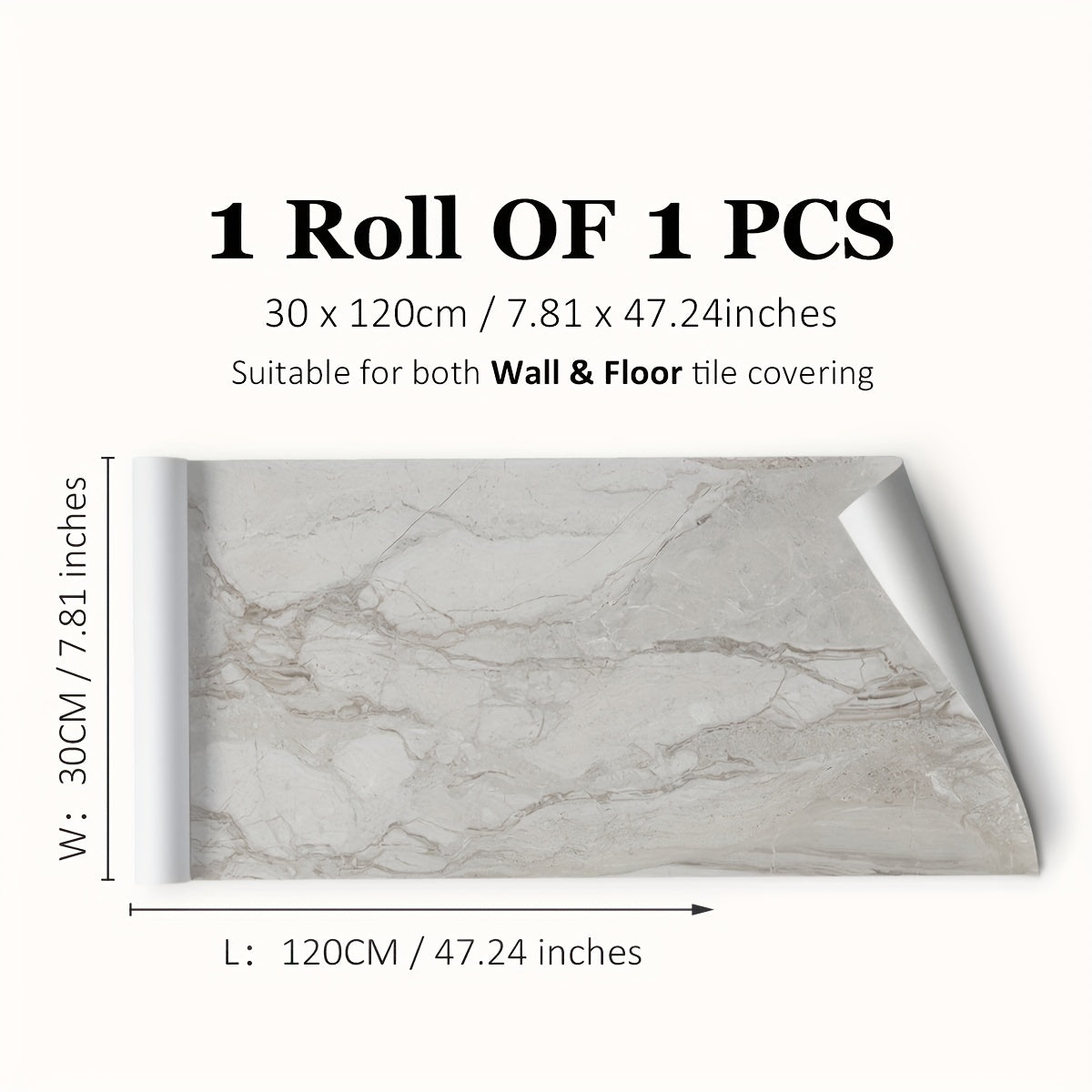 Marble Pattern Self adhesive Waterproof Floor Tile