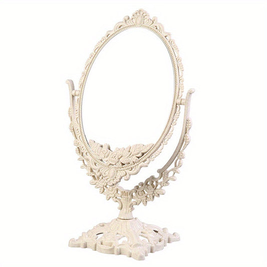 Vintage Oval Shaped Swivel Makeup Mirror for Women
