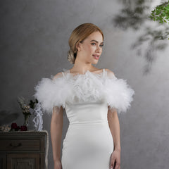 Bridal Fluffy Shawl Wrap Bodycone for Formal Events
