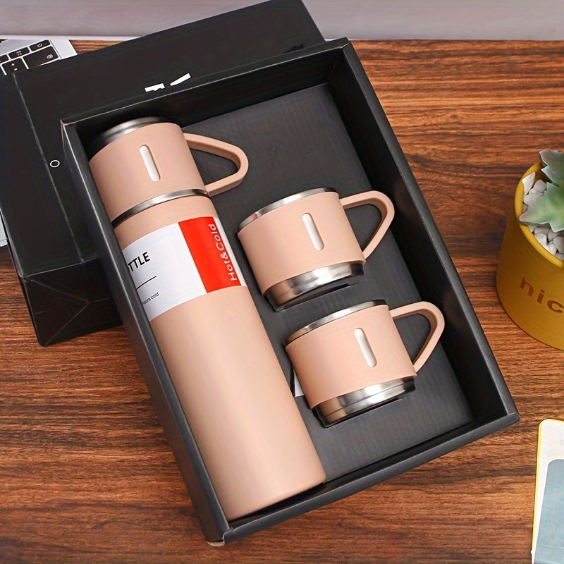 500ml Stainless Steel Insulation Water Cup Double Layered Leakproof Bottle