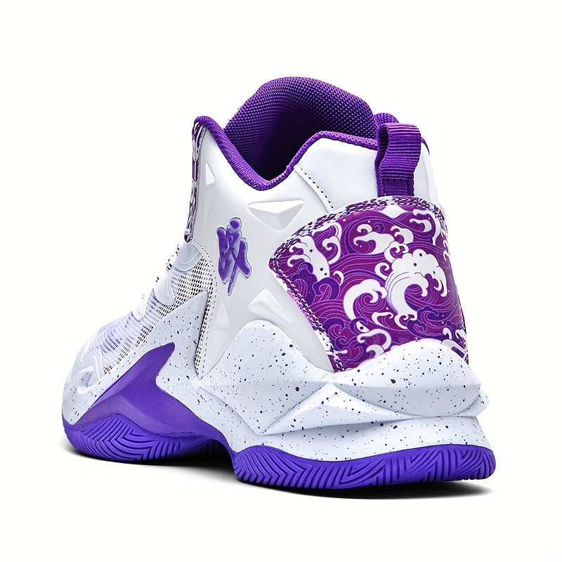 Men's High Top Basketball Shoes Comfy Non Slip Durable Lace Up Sneaker