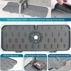Silicone Sink Splash Guard Faucet Mat - Kitchen and Bathroom