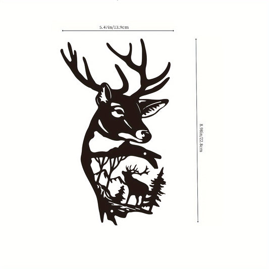 Christmas Elk Metal Craft Wall Decor - Indoor/Outdoor Garden Ornament