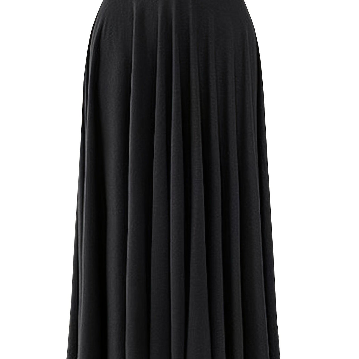 High Waist Pleated Skirt Casual Solid Women's Clothing