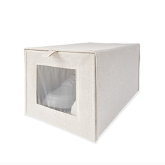 Shoes Storage Box With Doors & Handles Dustproof Shoe Storage Basket