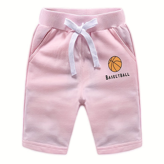 Boys Basketball Shorts Drawstring Waist Pockets Casual Kids Clothes