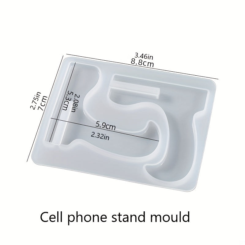 Crystal Drip DIY Resin Mold Cell Phone Stand Silicone Mold