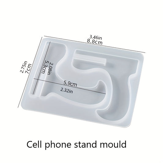 Crystal Drip DIY Resin Mold Cell Phone Stand Silicone Mold
