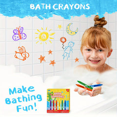 Washable Bathtub Crayons Set, Colorful Bath Markers, Shower Crayons