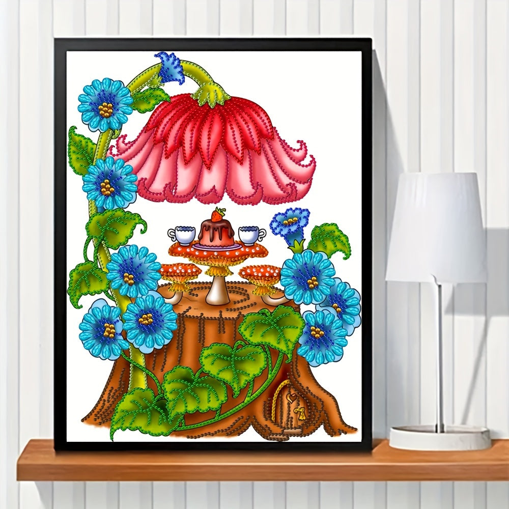 Flower Diamond Painting Kit - DIY Special Shape Crystal Art