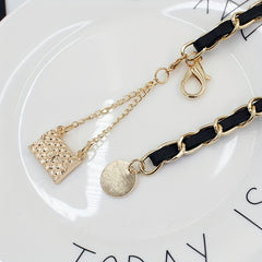 Golden Chain Tassel Waist Belt for Women Dress Girdle