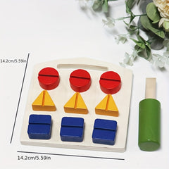 Children's Wooden Toy Nut Combination Puzzle