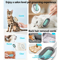 3-In-1 Cat Brushes: Grooming, Massager, Shedding Fur Remover