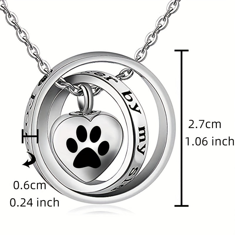 Pet Memorial Necklace Heart Pendant Cremation Urn Ashes Jewelry