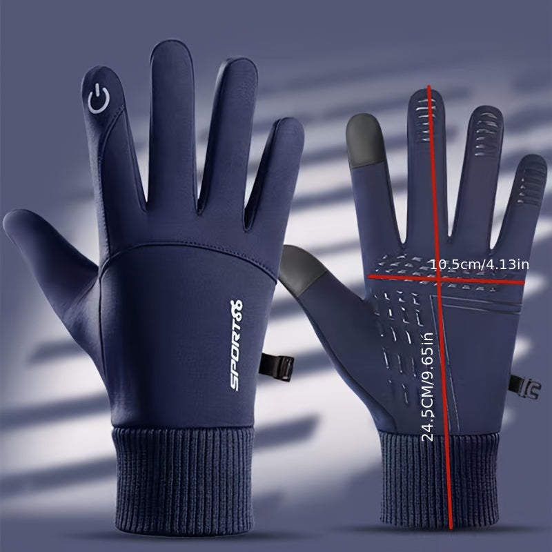 Men's Winter Riding Fitness Gloves Touch Screen Warm Gloves
