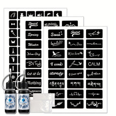 2 Bottles Semi-Permanent Tattoo Dye Paste for Men and Women
