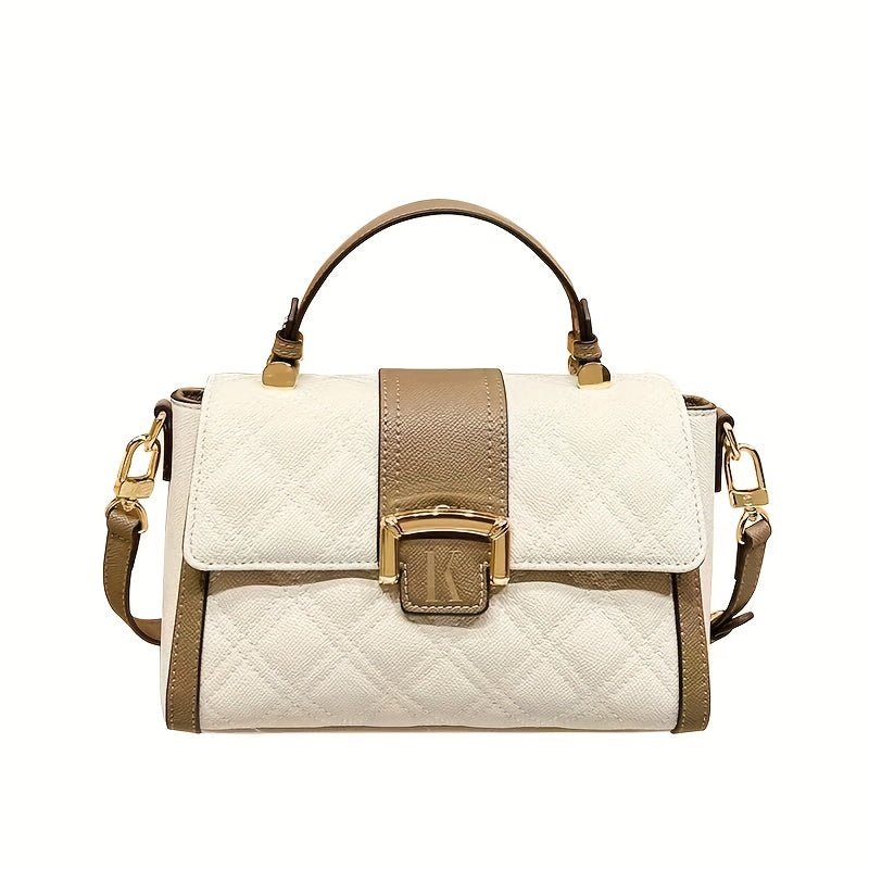 Quilted Crossbody Bag Retro Leather Shoulder Bag Classic Handbag
