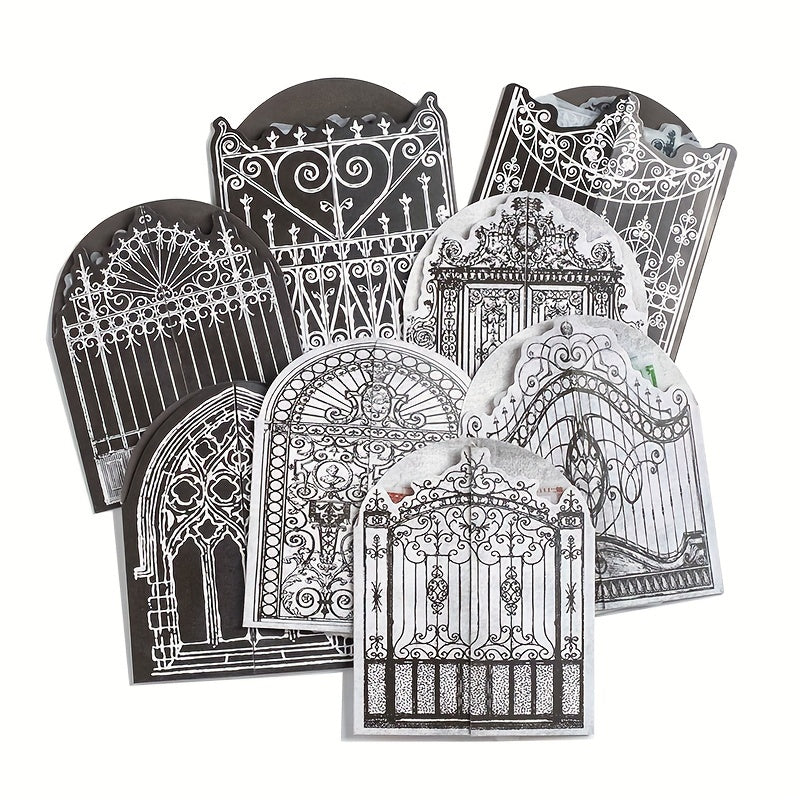 Gothic Castle Series Stickers - European Classical Door & Window Decoration