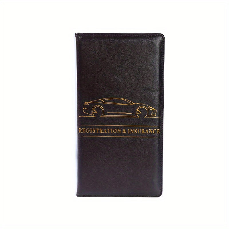 PU Leather Car Insurance Document Holder