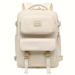 Large Capacity Solid Backpack for Women's Multifunctional Travel Bag
