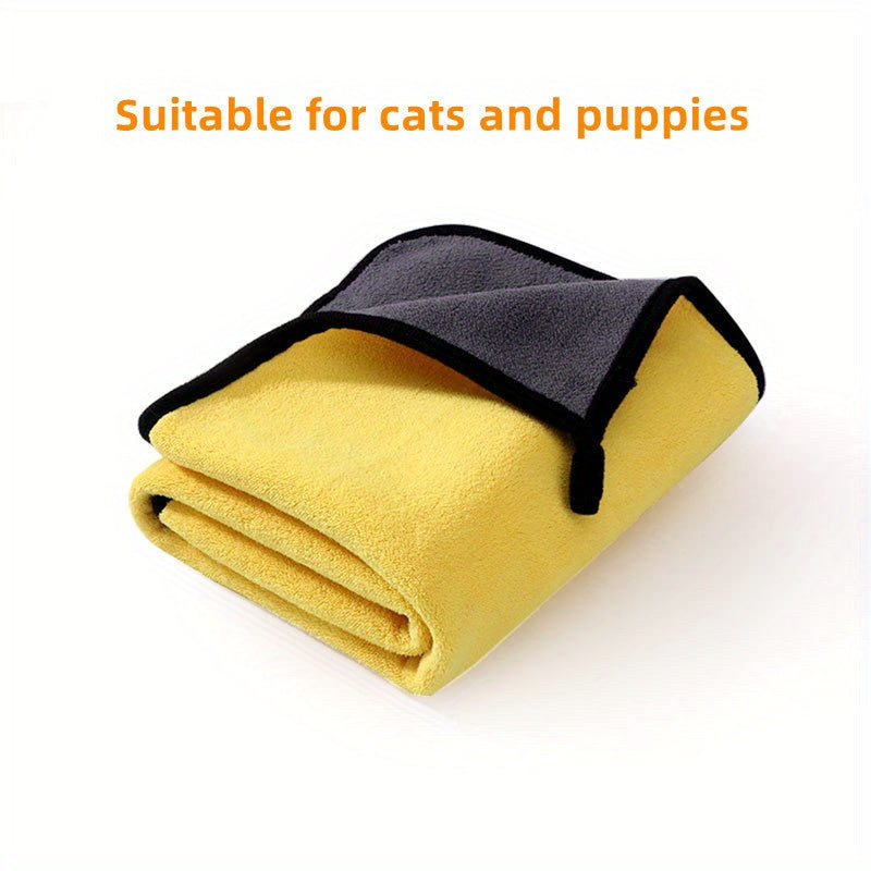 Soft Coral Fleece Pet Towel Quick Drying Machine Washable