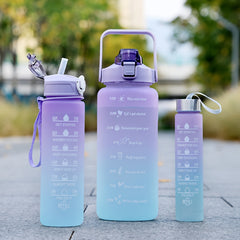 Gradient Large Capacity Sports Water Bottle Portable Plastic Cup