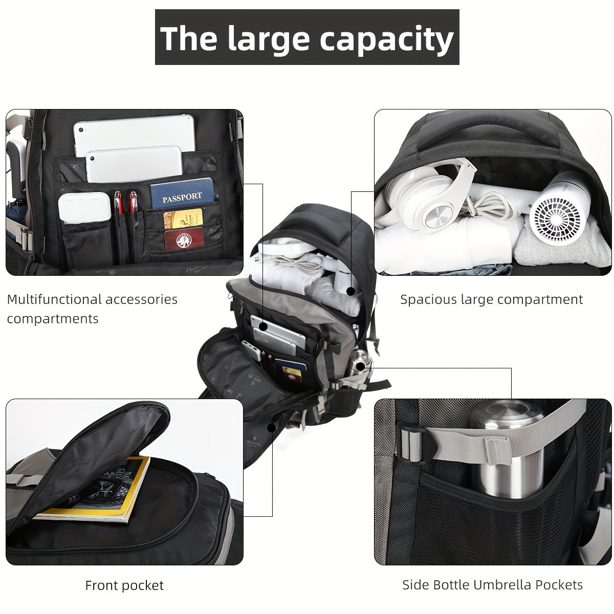 Aoking Large Backpack Laptop Waterproof Mountaineering Bag