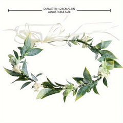 Forest Photoshoot Greenery Floral Crown Bride's Vacation Wedding Head Flower