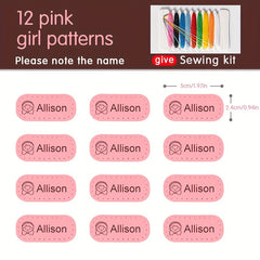 Personalized PU Leather Name Labels For School Clothing
