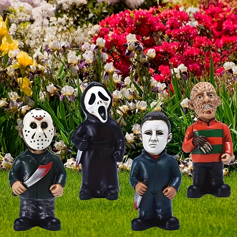 Scary Garden Gnome Nightmare Killer Statue Halloween Decoration
