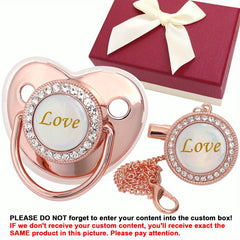 Glitter Crystal Personalized Pacifier for Baby