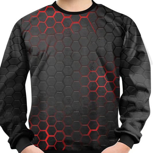 Geometric Pattern Kid's Sweatshirt Unisex Pullover Girl's & Boy's Clothes