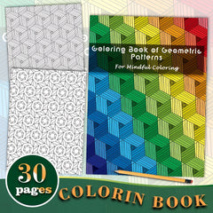 Geometric Patterns Coloring Book for Adults - Perfect Gift for Mindful People