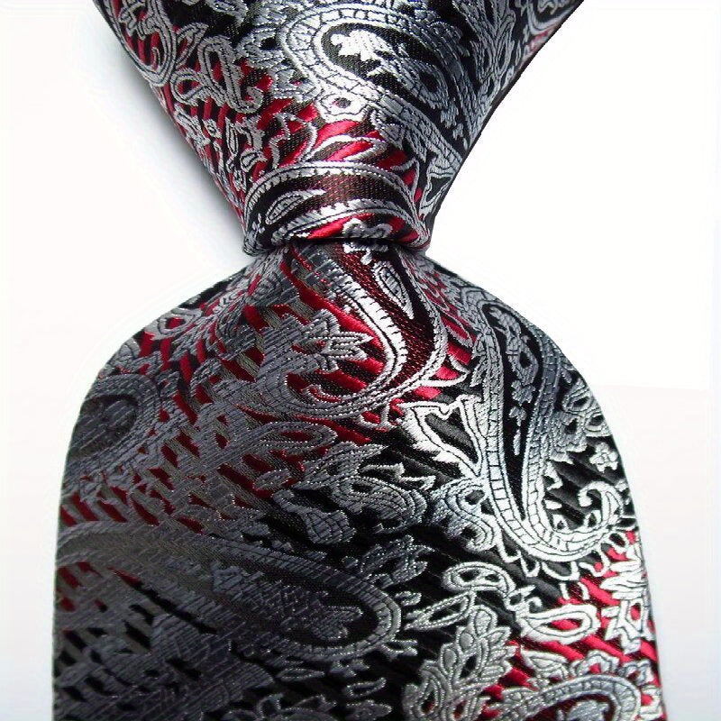 Men's Paisley Tie Floral Neckties For Wedding Party Meeting Business Outfit
