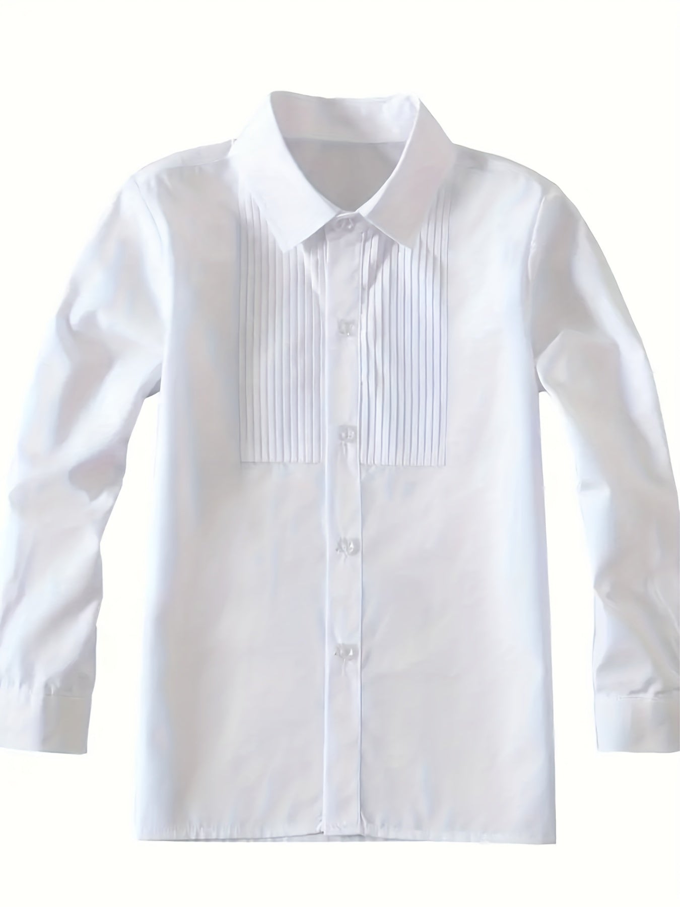Boys Solid Formal Top Short Sleeve Lapel Shirt